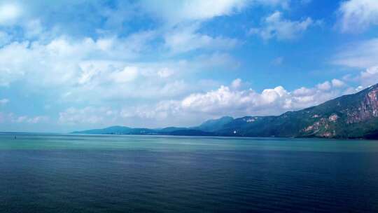 蓝天白云 湖泊