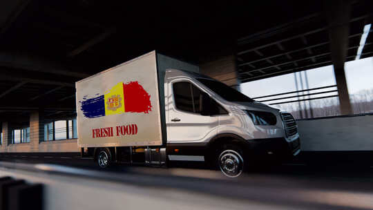 安道尔新鲜食品运输视频素材模板下载