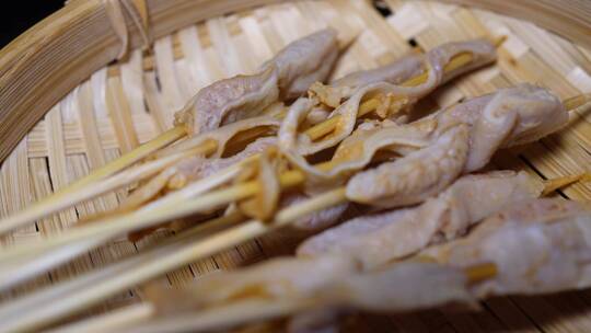 内脏鸡胗串小串肉串钵钵鸡炸串烤串美食