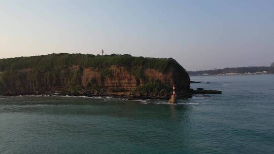 广西北海涠洲岛海滨自然风光航拍
