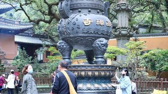 浙江普陀山法雨寺禅院建筑视频