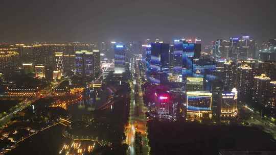 佛山南海区千灯湖cbd 城市夜景 佛山夜景