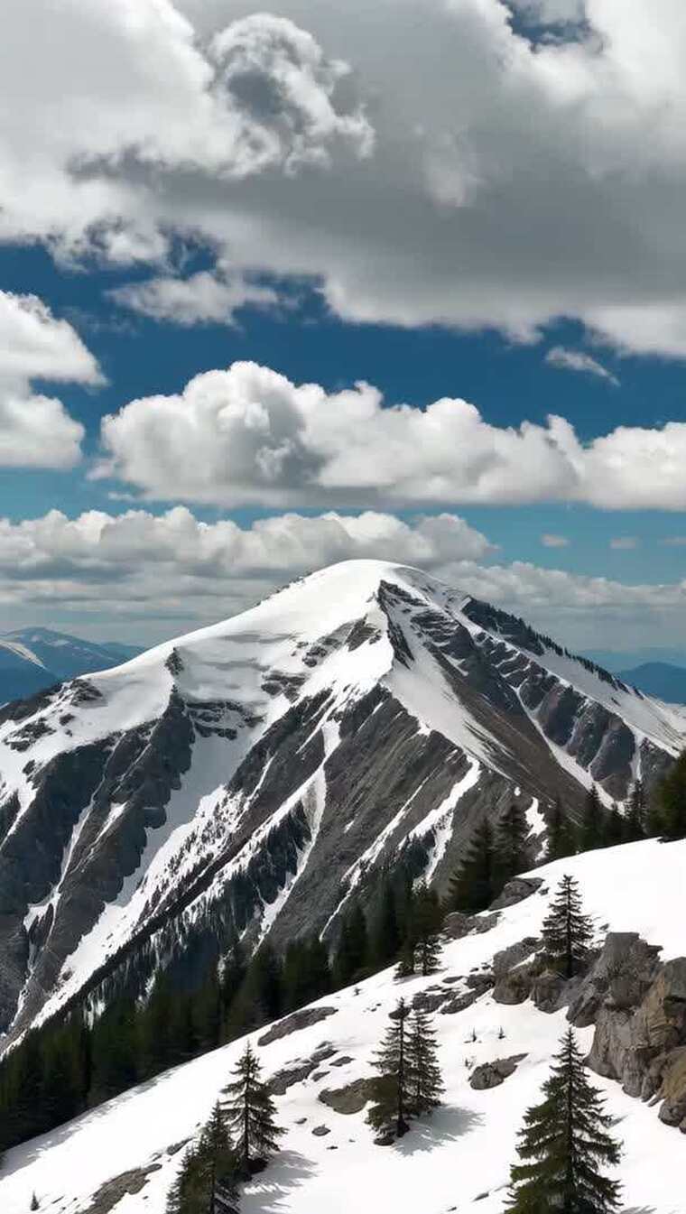 雪山自然风光全景