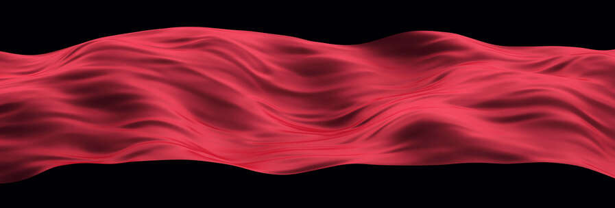 红色丝绸循环动画