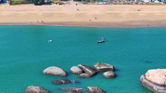 东海大海海边海水海浪沙滩海滩航拍风景唯美