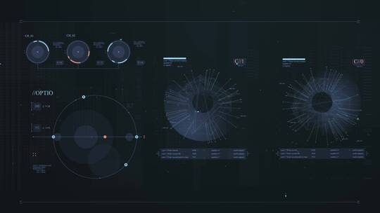 大数据HUD科幻科技屏幕操作系统UI