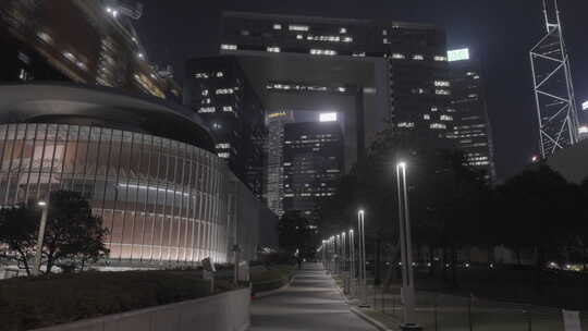 香港中环建筑夜景