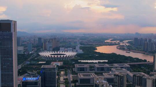 佛山新城保利中心航拍视频素材模板下载