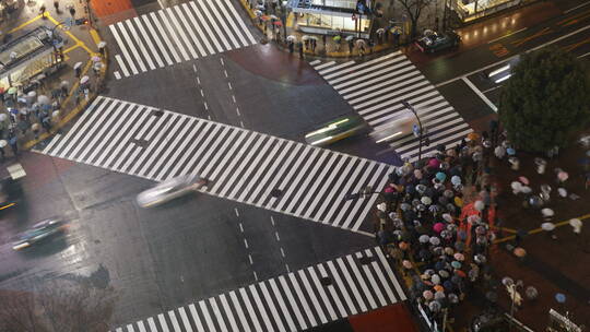 日本涩谷十字路口