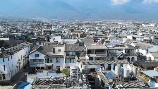 大理古城区城市建筑航拍