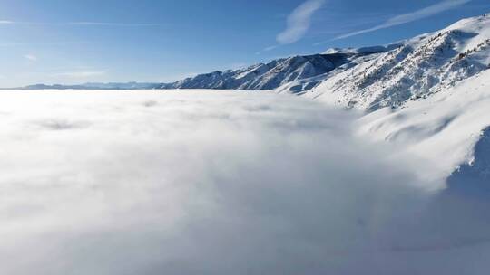 4K登峰登山高山雪山攀登冬季滑雪