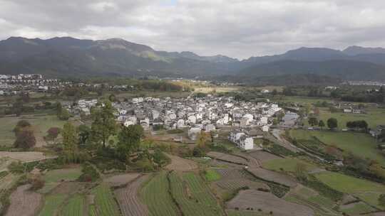 安徽黟县卢村初秋景色