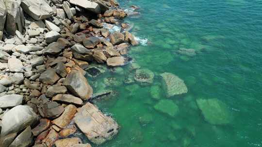 珠海外伶仃岛海岸线航拍