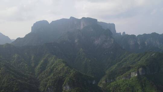 航拍张家界天门山景区奇山