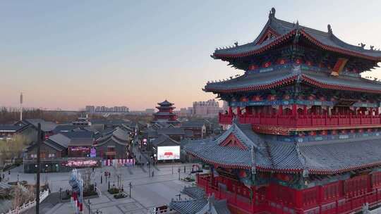 中国河北省沧州市南川老街航拍