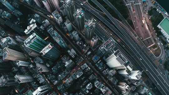 俯瞰香港城市航拍