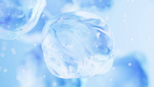抽象透明球体背景3D渲染