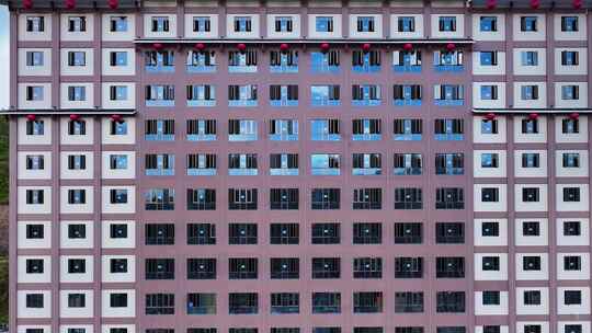 写字楼加班商务城市群建筑局部青年公寓住宅