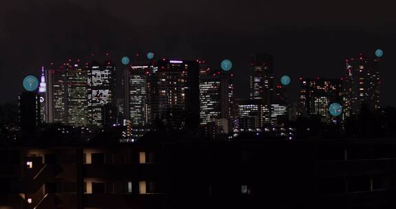 互联网城市夜景
