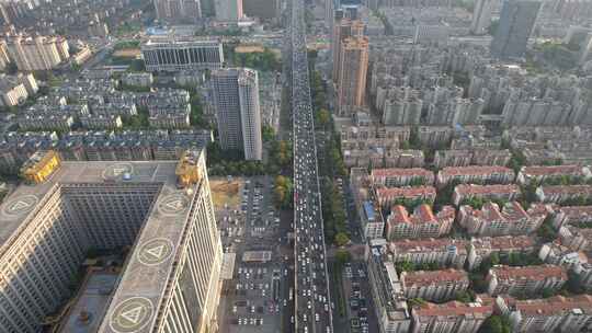 航拍湖南长沙城市建设长沙城市风光