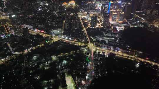 珠海香洲区CBD夜景视频素材模板下载