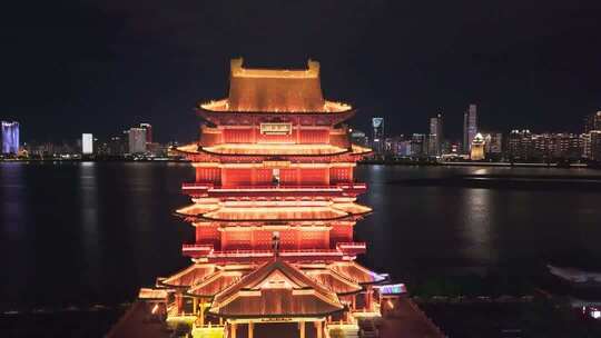 江西南昌滕王阁夜景灯光秀