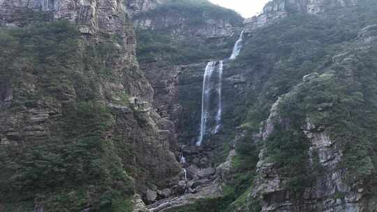 山水航拍庐山瀑布三叠泉高山流水山自然风景