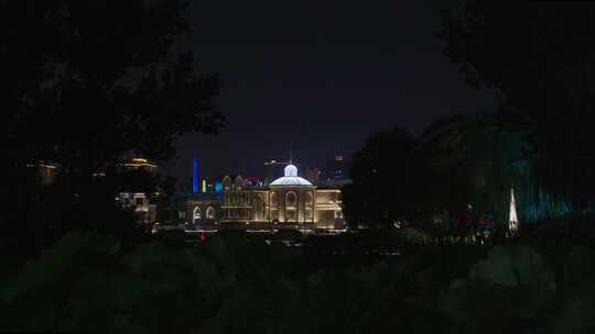 北京蓝色港湾购物中心夜景视频素材模板下载
