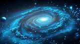 蓝色星系宇宙空间画面高清在线视频素材下载