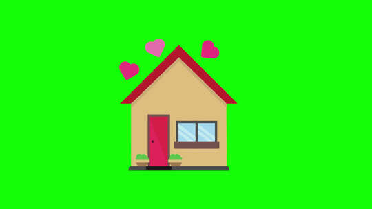 小房子木屋卡通动画视频素材模板下载