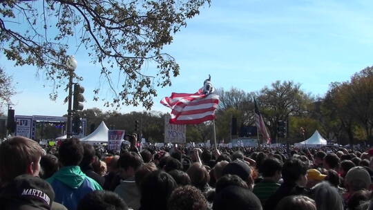 华盛顿广场的抗议者视频素材模板下载