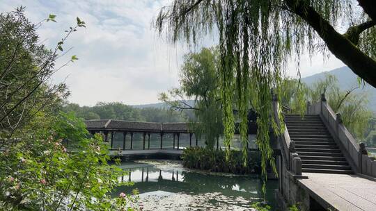 4k 杭州西湖江南园林风景