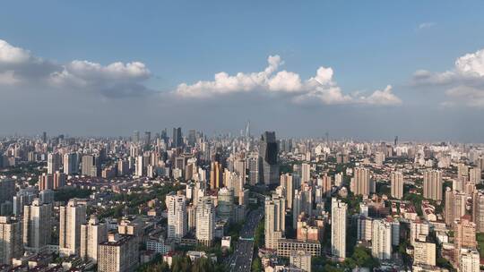 上海天际线全景环绕航拍