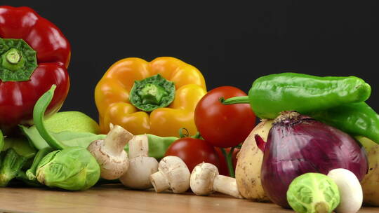 蔬菜 瓜果 食物 绿色食品 素食视频素材模板下载
