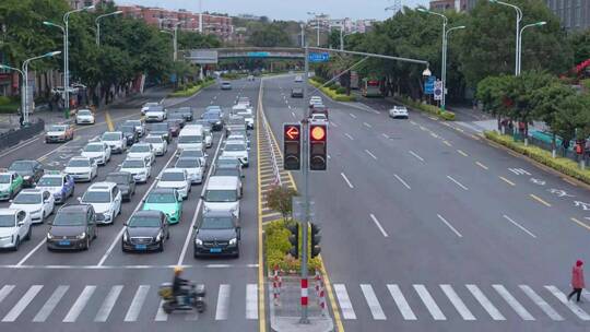 城市路口车流延时