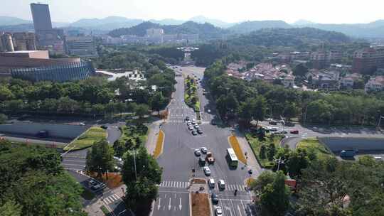 广东中山城市风光建筑航拍