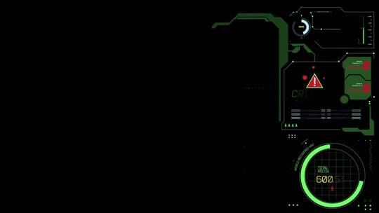 科技风格HUD屏幕界面交互系统未来科幻大屏3