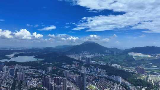 深圳水库 莲塘地区航拍