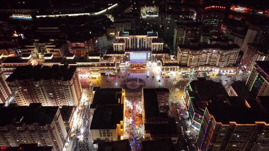 昌都市夜景强巴林寺