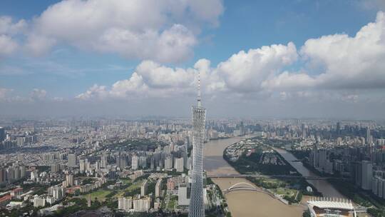 广州市区航拍视频素材模板下载