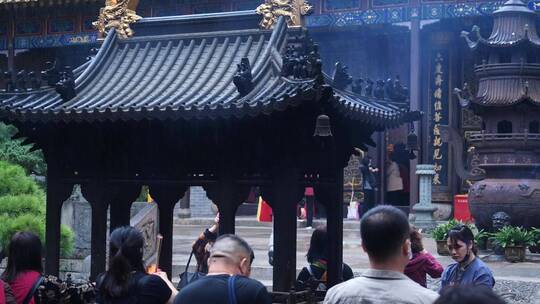 浙江普陀山法雨寺禅院建筑视频