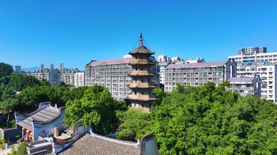 崇妙保圣坚牢塔乌塔古塔石塔寺航拍邓拓故居