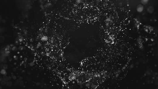 黑色背景粒子特效画面