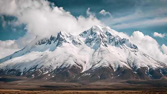 雪山高原山峰云雾