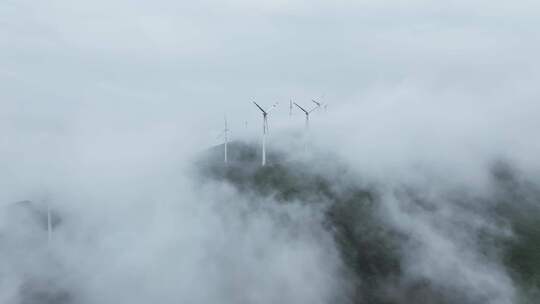 风力发电，百里荒风景区云海