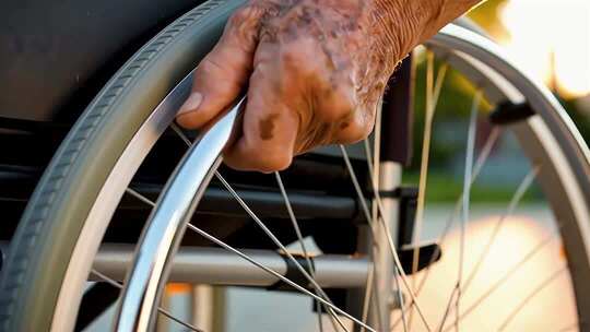 老人轮椅素材