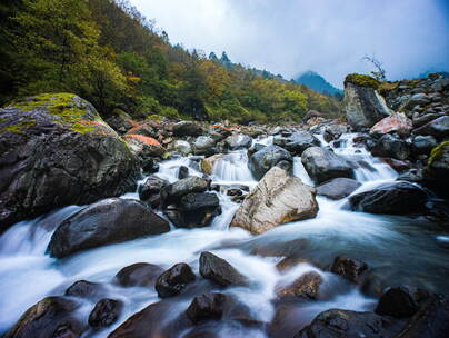 流水小景