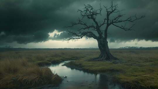 孤独死寂思考冥想意境