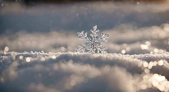 雪花特写雪景下雪天大雪纷飞白雪皑皑雪风景