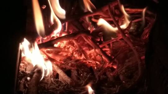 燃烧的灶火火焰4K实拍视频 (22)